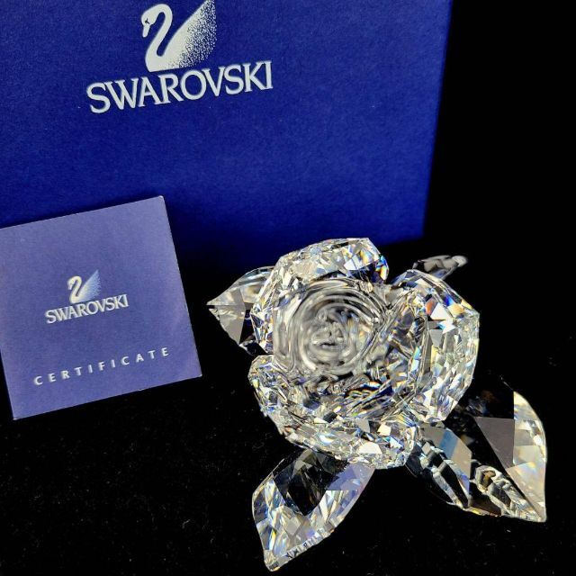 美品 ◆ スワロフスキー　薔薇　フィギュリン　箱つき　890289のサムネイル