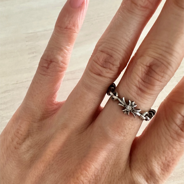 Chrome Hearts(クロムハーツ)のクロムハーツ  タイニー e chプラス シルバーリング ダイヤモンド  レディースのアクセサリー(リング(指輪))の商品写真