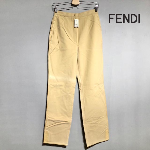フェンディ FENDI カジュアルパンツ ベージュ ボトムス フルレングス