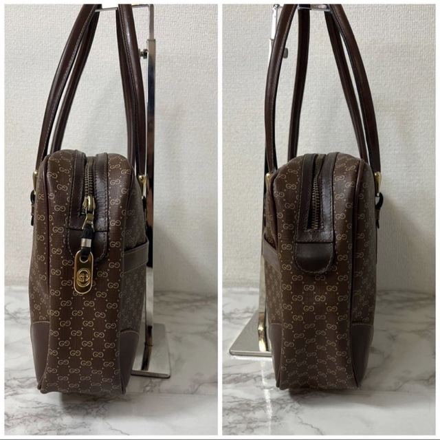 素晴らしい 【美品】GUCCI オールドグッチ ボストンバッグ PVCレザー