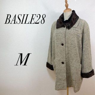 BASILE28 バジーレ28 カシミヤ混 ロングコート マルチカラー 38(ロングコート)