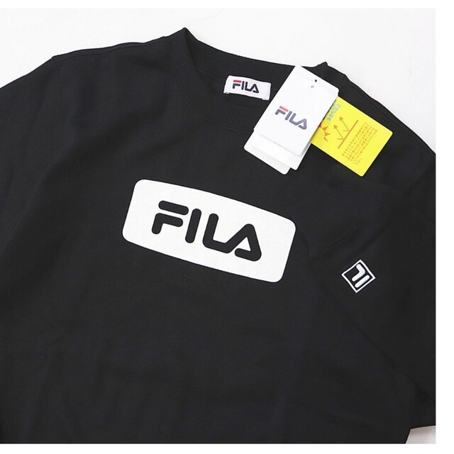 FILA(フィラ)のFILA 裏フリース UVCUT スウェット/黒/M/新品 メンズのトップス(スウェット)の商品写真