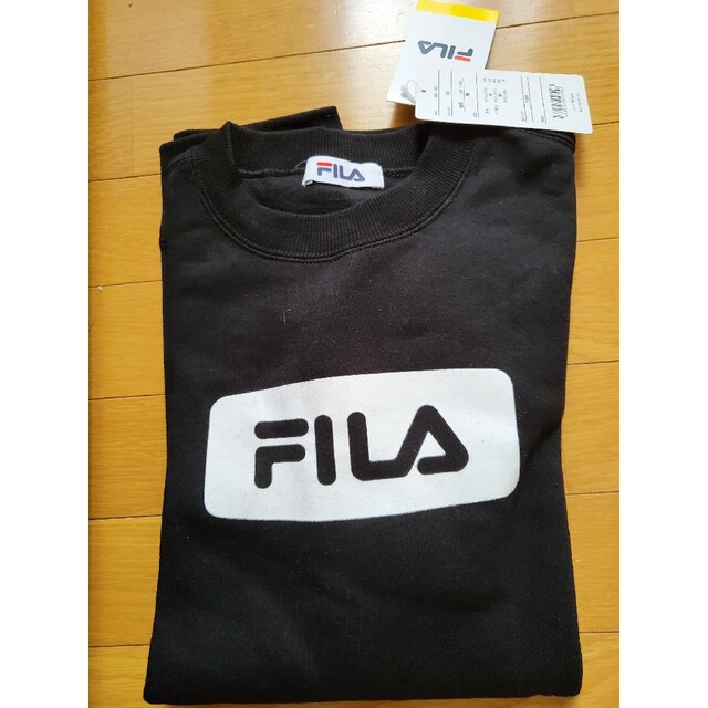 FILA(フィラ)のFILA 裏フリース UVCUT スウェット/黒/M/新品 メンズのトップス(スウェット)の商品写真