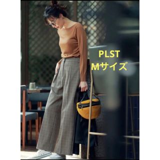 プラステ(PLST)のほぼ新品＊大草直子さん着 PLST 美脚＊ウォームリザーブワイドパンツ#w07(カジュアルパンツ)