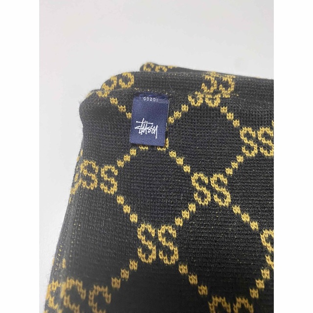 STUSSY - Old Stüssy モノグラム マフラー ブラック未使用品の通販 by