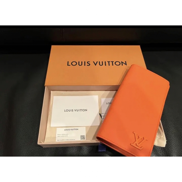 最安値】 LOUIS VUITTON - オレンジポルトフォイユ•ブラザNM ヴィトン