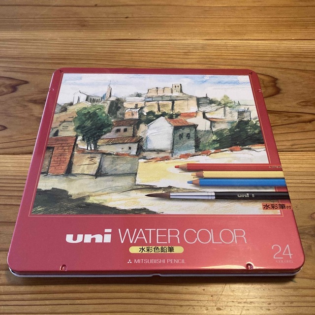 三菱鉛筆(ミツビシエンピツ)のuni WATER COLOR 水彩色鉛筆　24色 エンタメ/ホビーのアート用品(色鉛筆)の商品写真