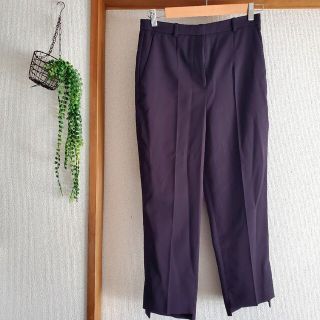 エイチアンドエイチ(H&H)のH&M　38サイズM　黒に近い濃紺のデザインパンツ(クロップドパンツ)