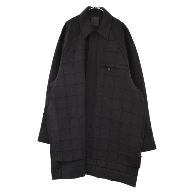国内外の人気集結! GIVENCHY - GIVENCHY ジバンシィ スクエアデザイン ロングシャツ コート ブラック BM80R813MP シャツ