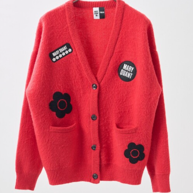 【新品未使用品】ワッペンシャギーニットカーディガン MARY QUANT