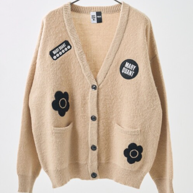 【新品未使用品】ワッペンシャギーニットカーディガン MARY QUANT