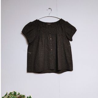 ナチュラルクチュール(natural couture)の*natural   couture*ラメ入り  ウール混 半袖 ブラウス(シャツ/ブラウス(半袖/袖なし))