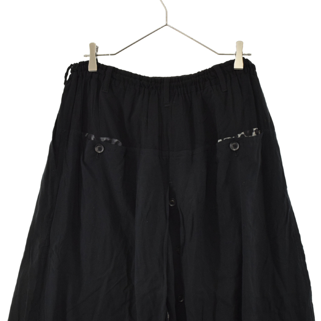 Yohji Yamamoto(ヨウジヤマモト)のYohji Yamamoto POUR HOMME ヨウジヤマモト プールオム 19SS BLACK Scandal Leopard Wrap Pants HH-P92-845 ブラックスキャンダル レオパード ラップパンツ ブラック メンズのパンツ(その他)の商品写真