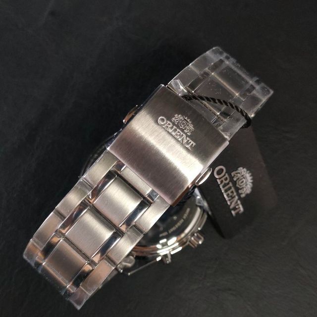 極美品【稼働品】ORIENT オリエント UY07 ネイビー シルバー メンズ