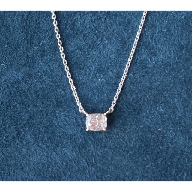 ソーティング付き❤︎新品❤︎プラチナk18コンビ ピンクダイヤモンドネックレス