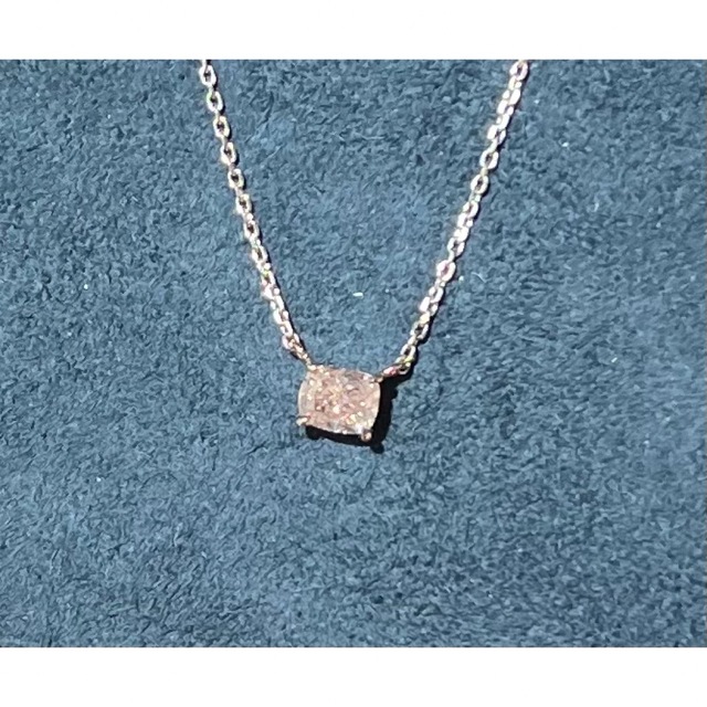 ★新品★プラチナ×k18PG 0.413ct大粒ピンクダイヤモンド ネックレス レディースのアクセサリー(ネックレス)の商品写真
