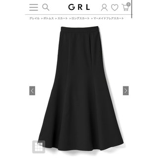 グレイル(GRL)のグレイル　マーメイドフレアスカート　ブラックS(ロングスカート)