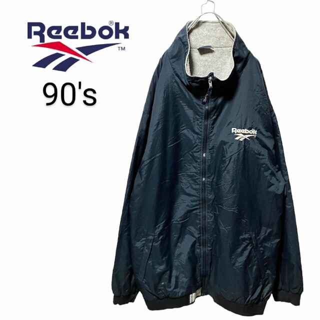 【Reebok】90's ロゴ刺繍ナイロンジャケット A-