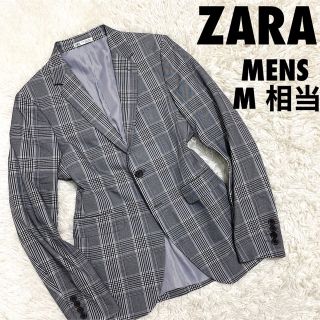 ザラ(ZARA)のZARA ザラ　テーラードジャケット　チェック柄　メンズMサイズ(テーラードジャケット)