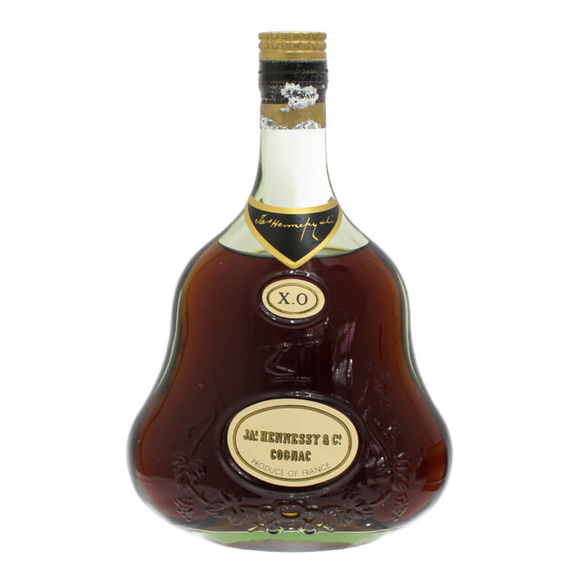 【箱付】JA,ｓ HENNESSY　X.O.　ジャズ　ヘネシー　金キャップ　グリーンボトル　コニャック　ブランデー【古酒・】松前R56店