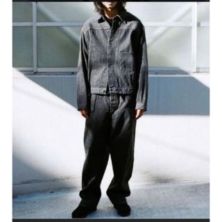 コモリ(COMOLI)のcomoli 21ss デニムジャケット　black/ecru サイズ4(Gジャン/デニムジャケット)