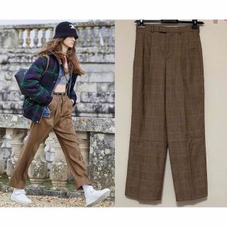 celine - 21AW Celine チェック マーガレットパンツ 38 スケートパンツ