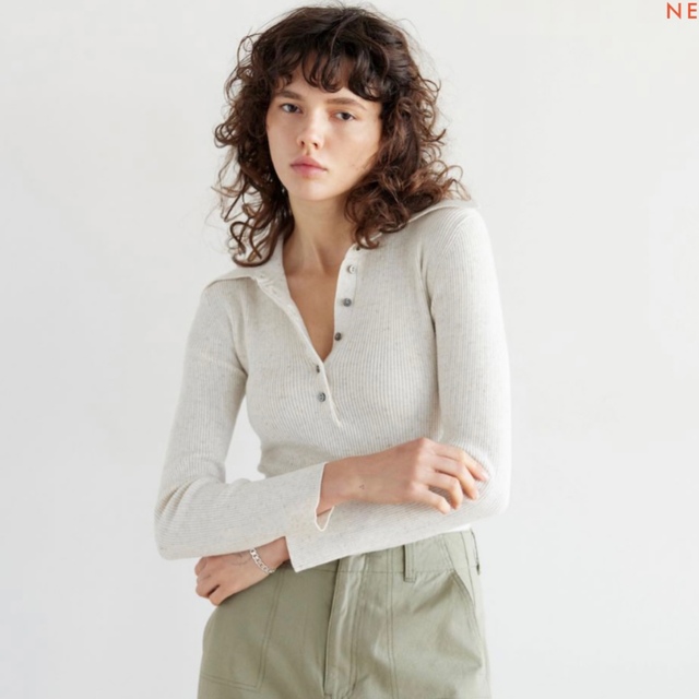 2021年最新入荷 searoomlynn♡リネンコンビBig collar BODYスーツ M