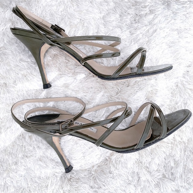 MANOLO BLAHNIK マノロブラニク ストラップ ヒールサンダル 極美品