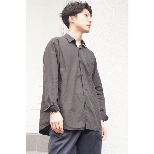 22ss comoli 青山直営店限定 コモリシャツ ブラック サイズ3
