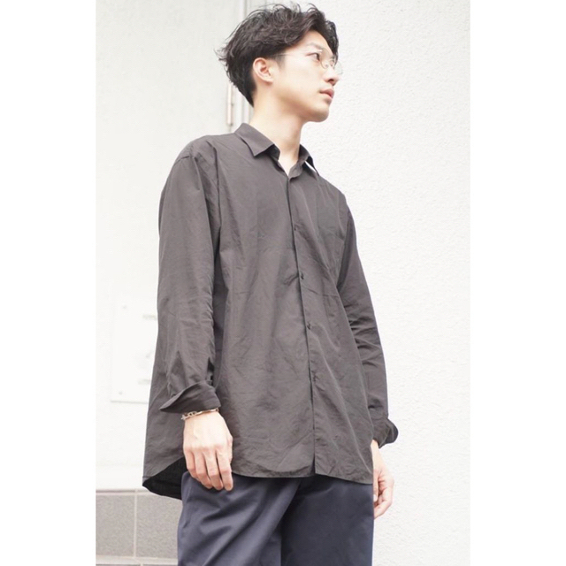 トラスト 22ss comoli 青山直営店限定 コモリシャツ ブラック サイズ3
