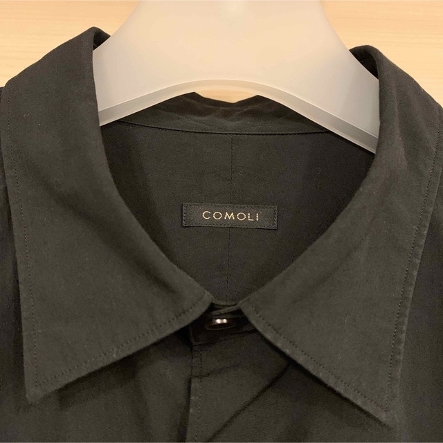 トラスト 22ss comoli 青山直営店限定 コモリシャツ ブラック サイズ3