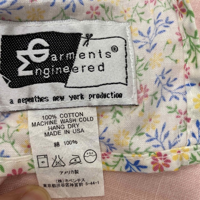 Engineered Garments(エンジニアードガーメンツ)のエンジニアードガーメンツ   フラワー　ストール　綿100 アメリカ製 レディースのファッション小物(マフラー/ショール)の商品写真