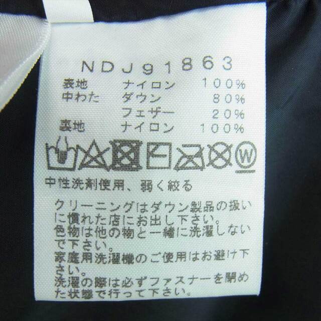 THE NORTH FACE(ザノースフェイス)のTHE NORTH FACE ノースフェイス NDJ91863 Nuptse Jacket ヌプシ ダウン ジャケット キッズ イエロー系 ブラック系 150【中古】 レディースのジャケット/アウター(その他)の商品写真