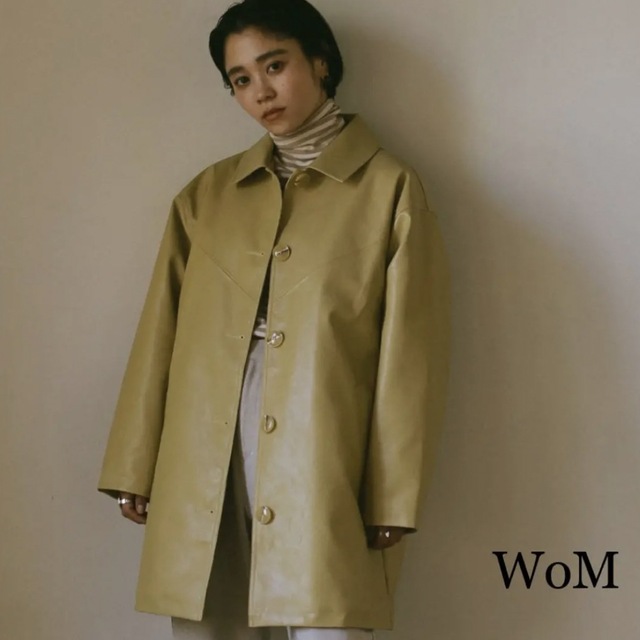 WoM★ECO LEATHER COAT レディースのジャケット/アウター(チェスターコート)の商品写真