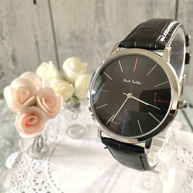 【動作OK】Paul Smith 腕時計 ラウンド ポールスミス ブラック | フリマアプリ ラクマ