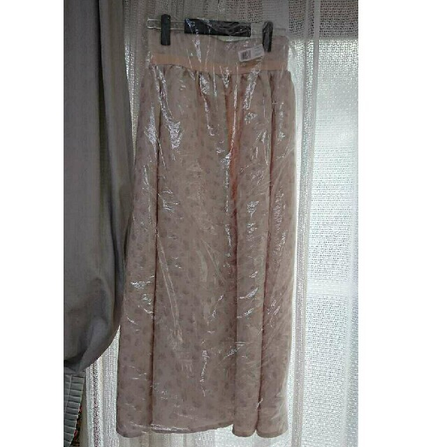 OBLI(オブリ)のオブリ　米沢別注ハイウエストピンクジャガードスカート レディースのスカート(ロングスカート)の商品写真