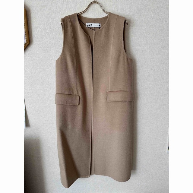 ZARA ウールブレンドロングベスト XS-Sサイズ ZARA ウールブレンドロングベスト XS-Sサイズ