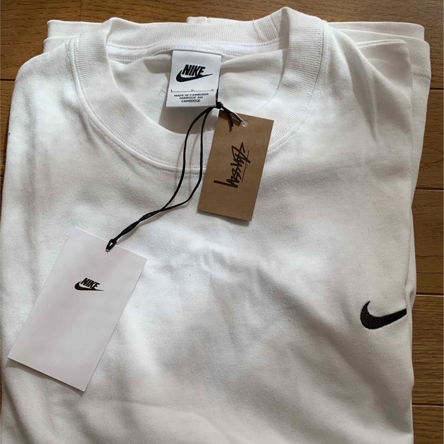 Stussy x Nike Men's T-Shirt "White Lサイズエアフォース