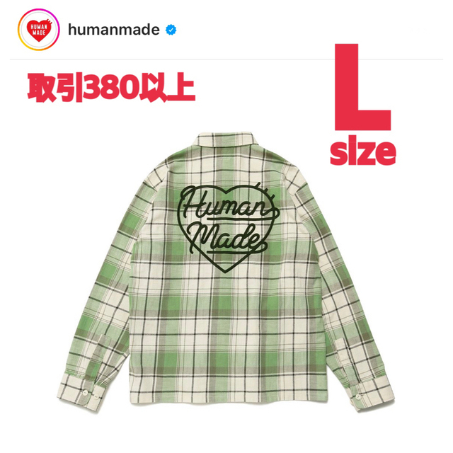 日本最大級 MADE ウールオーバーシャツ HUMA チェック サイズL HUMA