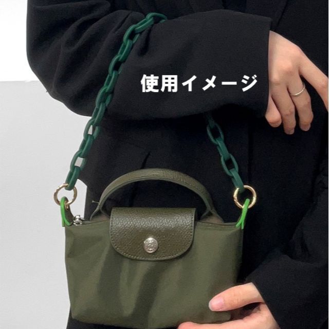 ★新品★樹脂製軽量バッグチェーン40cm☆ネイビー★ レディースのバッグ(ハンドバッグ)の商品写真