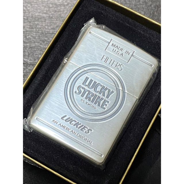 zippo ラッキーストライク 限定品 前面刻印 希少モデル 2004年製ファッション小物