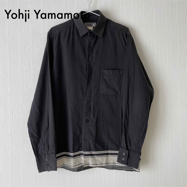 メンズYohji Yamamoto POUR HOMME 裾ライン シャツ