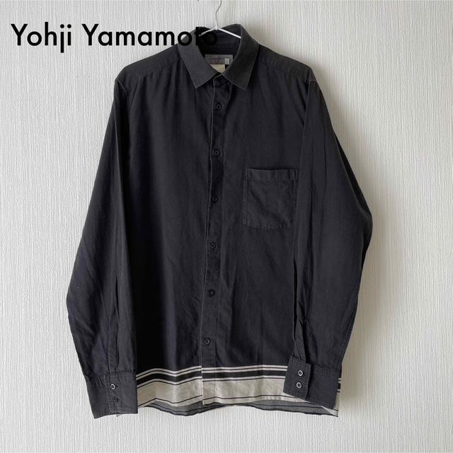 Yohji Yamamoto(ヨウジヤマモト)のYohji Yamamoto POUR HOMME 裾ライン シャツ メンズのトップス(シャツ)の商品写真