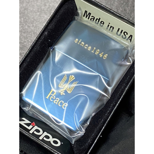 メンズzippo ピース ブルーチタン  限定品 希少モデル 2015年製