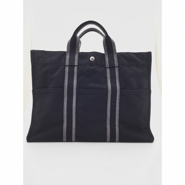 美品 エルメス フールトゥMM キャンバス トート ブラック-
