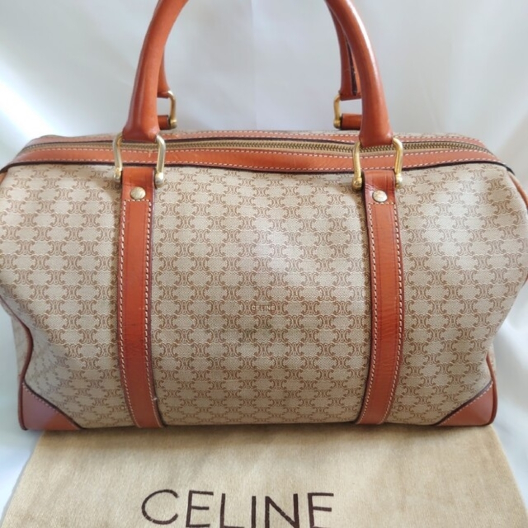 celine(セリーヌ)のCELINE マカダム柄  ミニボストンバッグ ハンドバッグ レディースのバッグ(ボストンバッグ)の商品写真