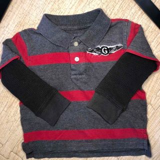 ベビーギャップ(babyGAP)の4.【重ね着風】ボーダーポロシャツ(シャツ/カットソー)