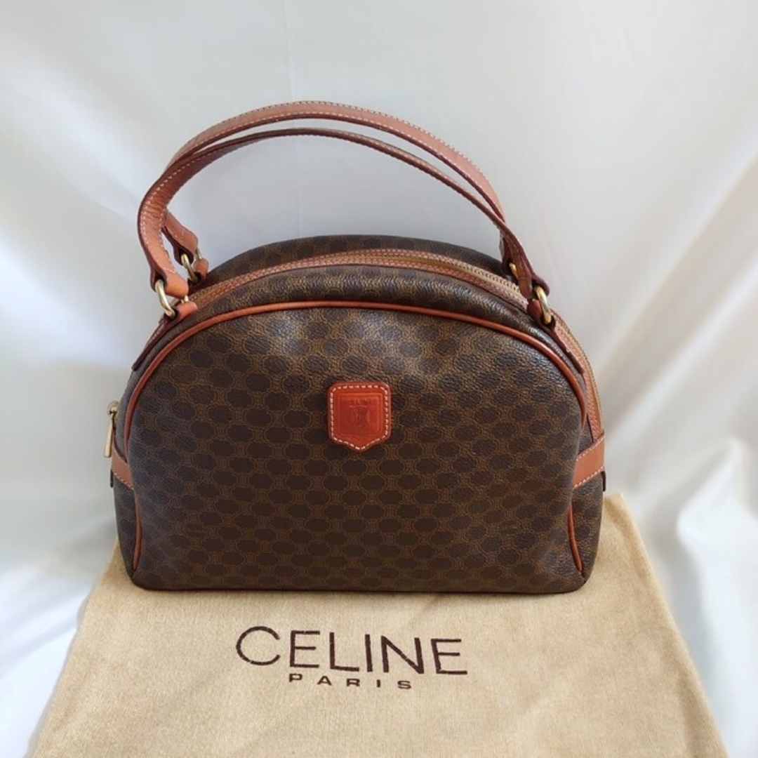 美品 CELINE マカダム柄 ハンドバッグ