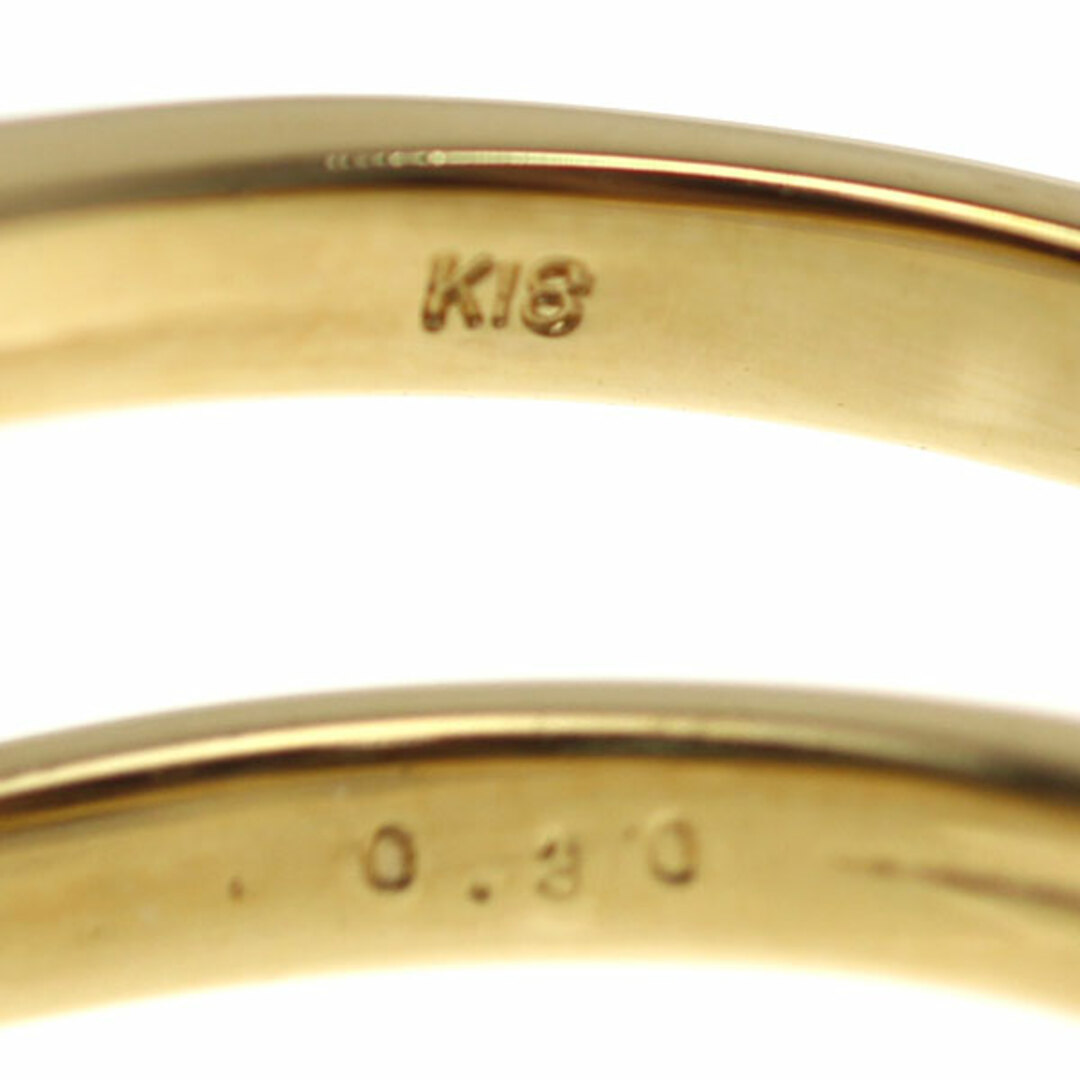 K18YG イエローゴールド リング・指輪 ダイヤモンド0.3ct 12号 2g レディース【中古】 レディースのアクセサリー(リング(指輪))の商品写真