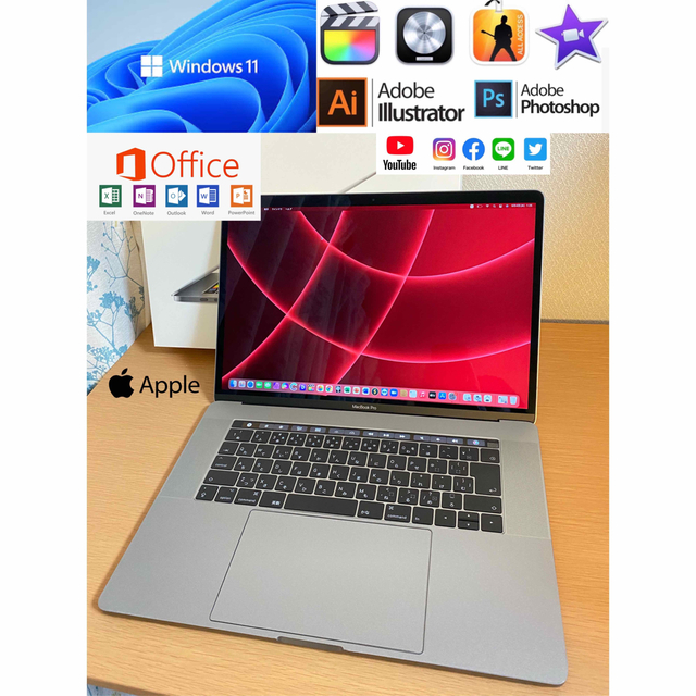 おしゃれ 美品 MacBook Pro Touch Bar+Touch ID/Office - crumiller.com